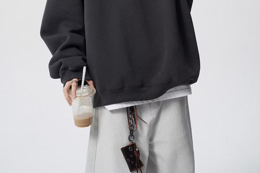 Ateso - Henley Letter Geborduurd Sweatshirt