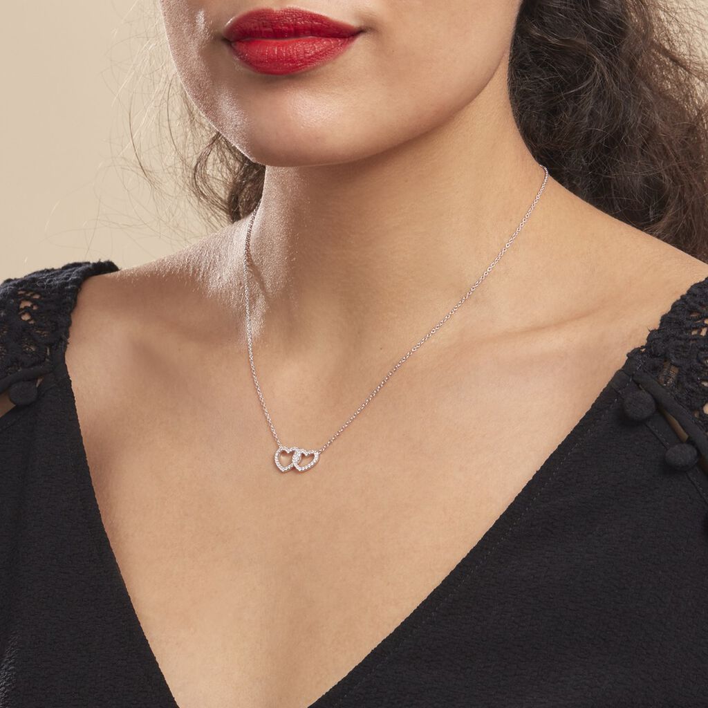 Collier Anne-ael Argent Blanc Oxyde De Zirconium