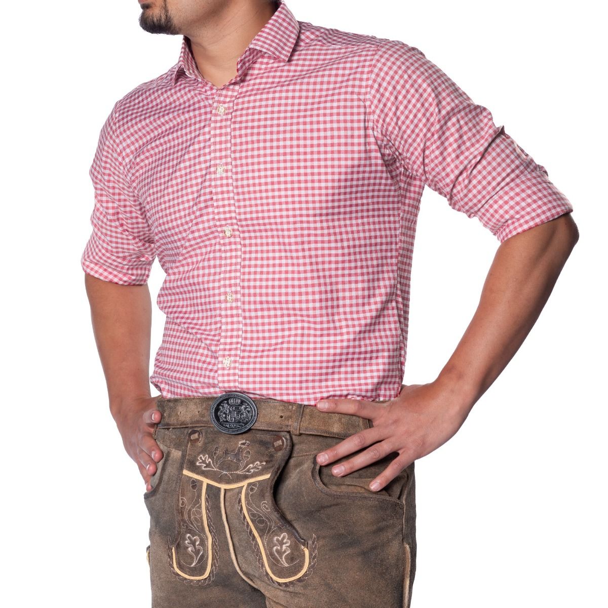 Oktoberfest Blouse Roze Heren