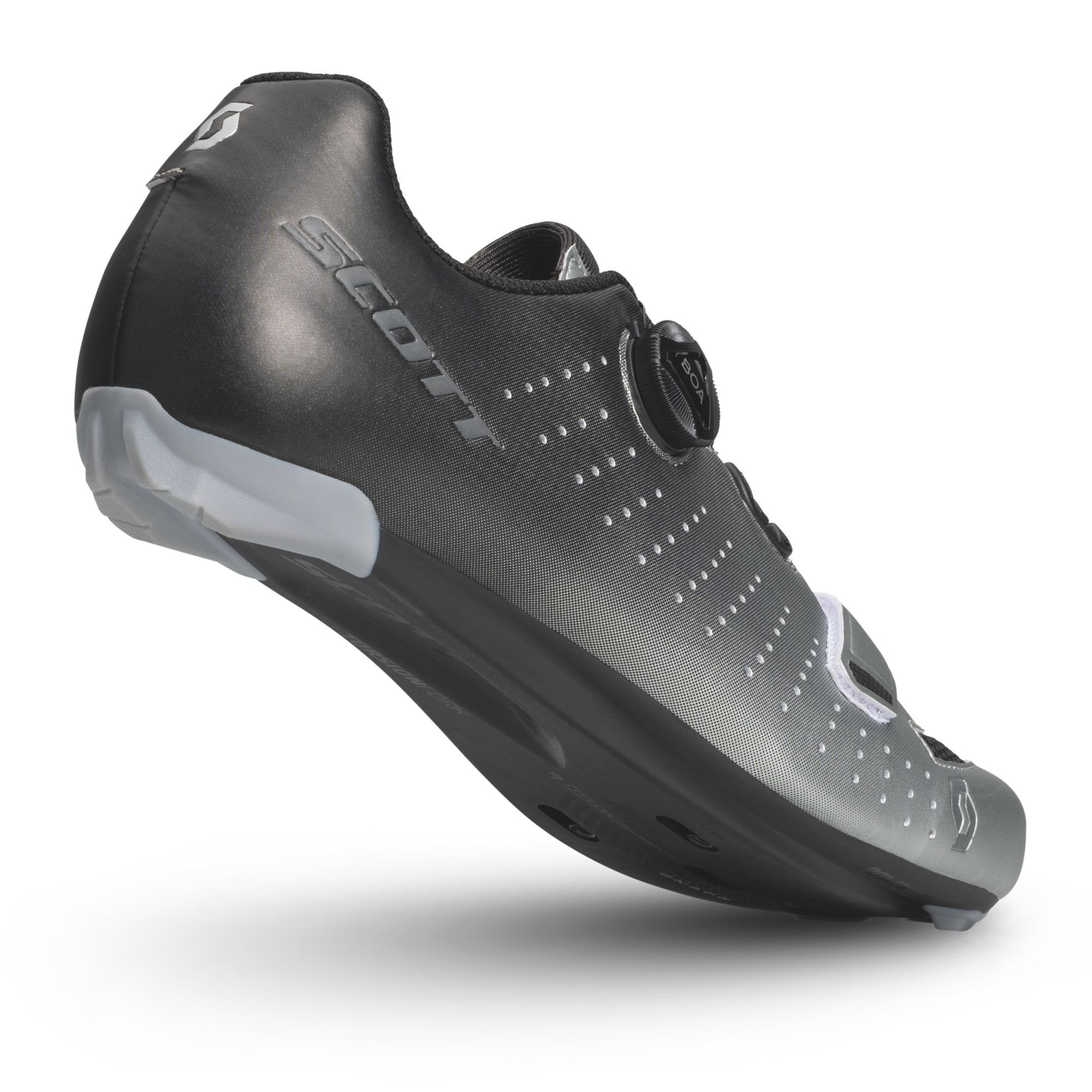 SCOTT Comp BOA cykelsko racer black fade/metallic silver herre