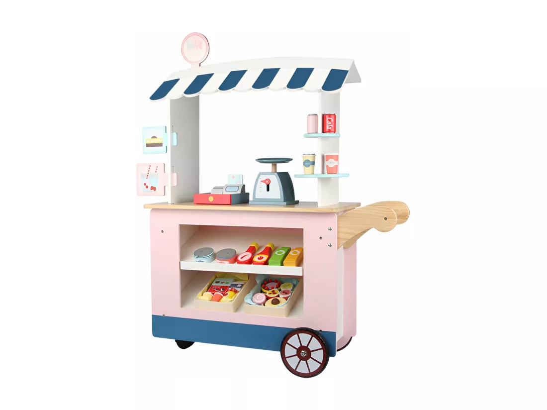 Jeu Stand de Supermarché pour Enfants Goiaba À partir de 3 ans Bois Multicolore 102x74x30