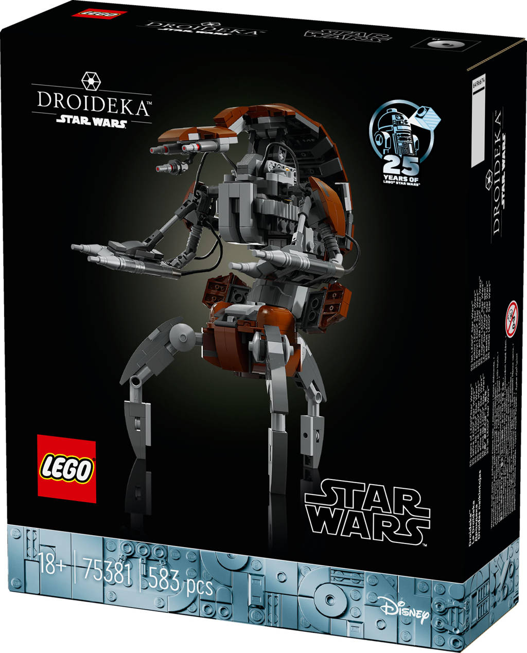 Mooie uitvoering van de Droideka uit Star WarsDroideka Decoratie en Bouwpakket voor volwassenen 75381