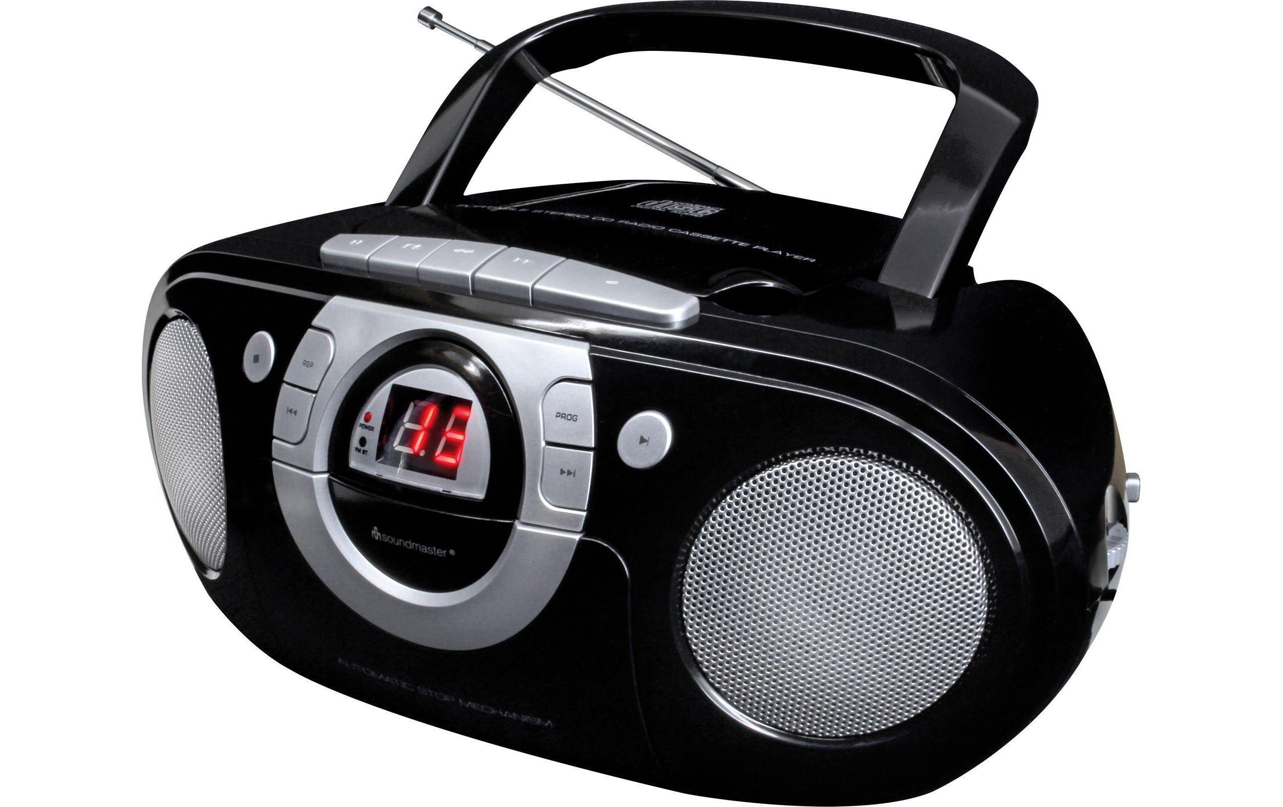 Radio/CD-Player SCD5100SW SchwarzRadio-Kassettenspieler mit CD-Spieler