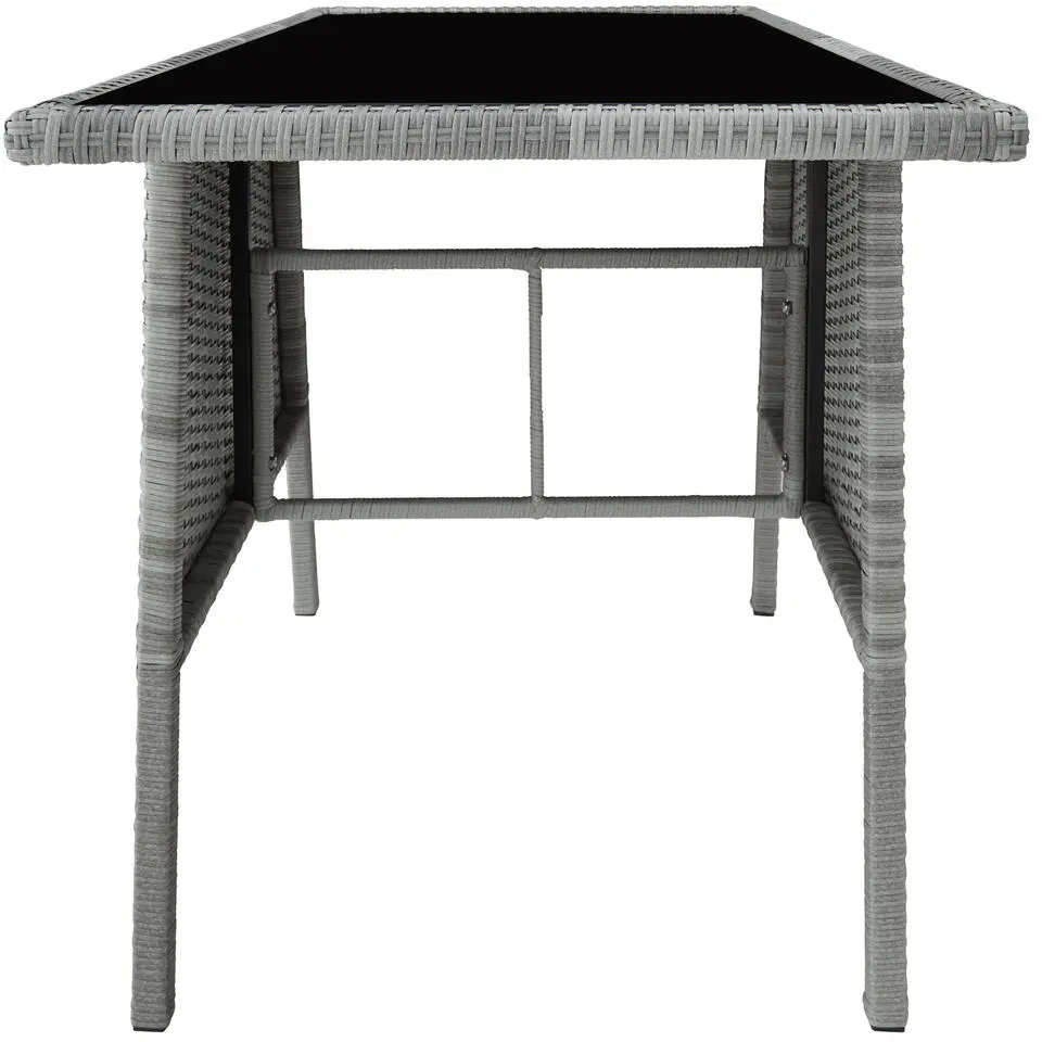 tectake Wicker tuinset Lausanne 2 1 - Lichtgrijs