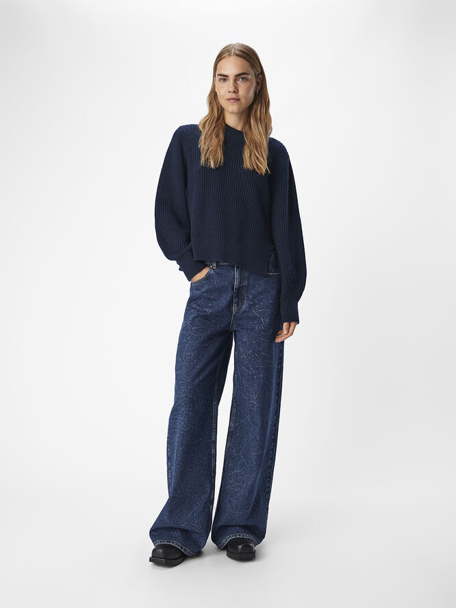 Object OBJTOPAS OZ L/S KNIT PULLOVER CC1 A Sky captain