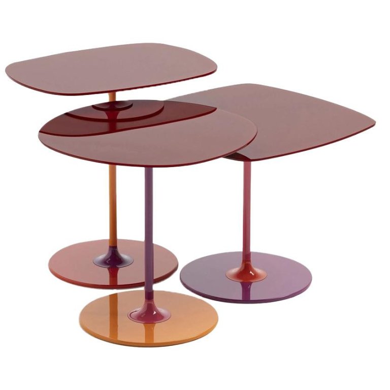 Kartell Thierry bijzettafel set van 3 Bordeaux