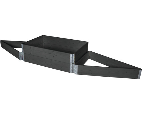 Modulair systeem voor verhoogde tuinbedden, palletframe, wanddikte 19 mm, 120 x 80 x 20 cm, antraciet