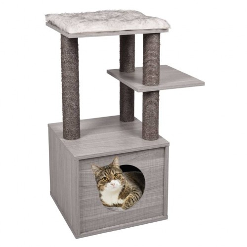 Árvore para gatos Flamingo Elias de 3 postes, cinza