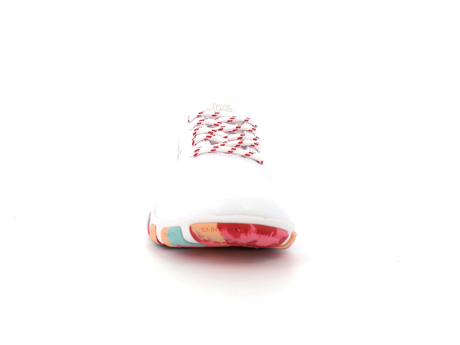 Tbs-JAZARU Cuir Blanc-Fushia