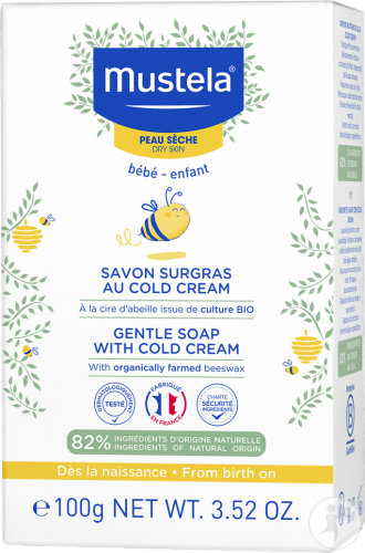 Mustela Bébé-Enfant Savon Surgras Au Cold Cream Nutri-Protecteur Visage Et Corps Peau Sèche 100g