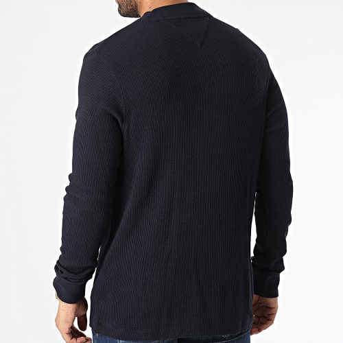 Tee Shirt Manches Longues Fine Waffle 8581 Bleu Marine