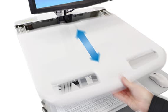 Ergotron StyleView - Vogn (kun lading) - åpen arkitektur - for LCD-skjerm / PC-utstyr - medisinsk - aluminium, forsinket stål, kvalitetsplast - grå,