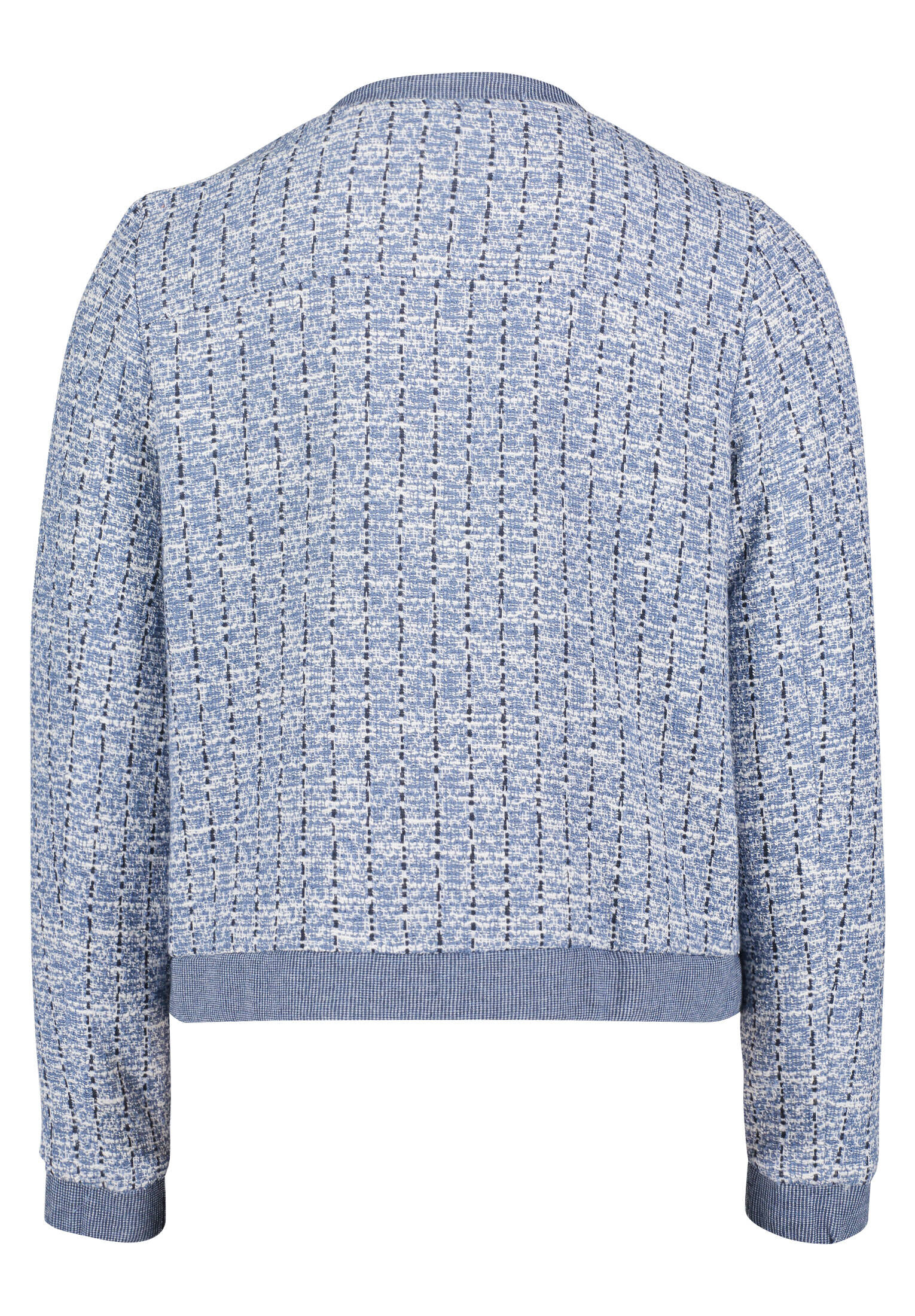 Betty & Co| Damen Tweedblazer mit Rundhalsausschnitt