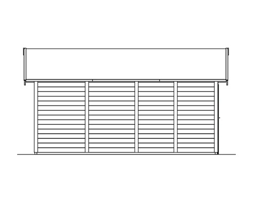 SKAN enkele garage, hout, Varberg 2, 540 x 585 cm, leisteen