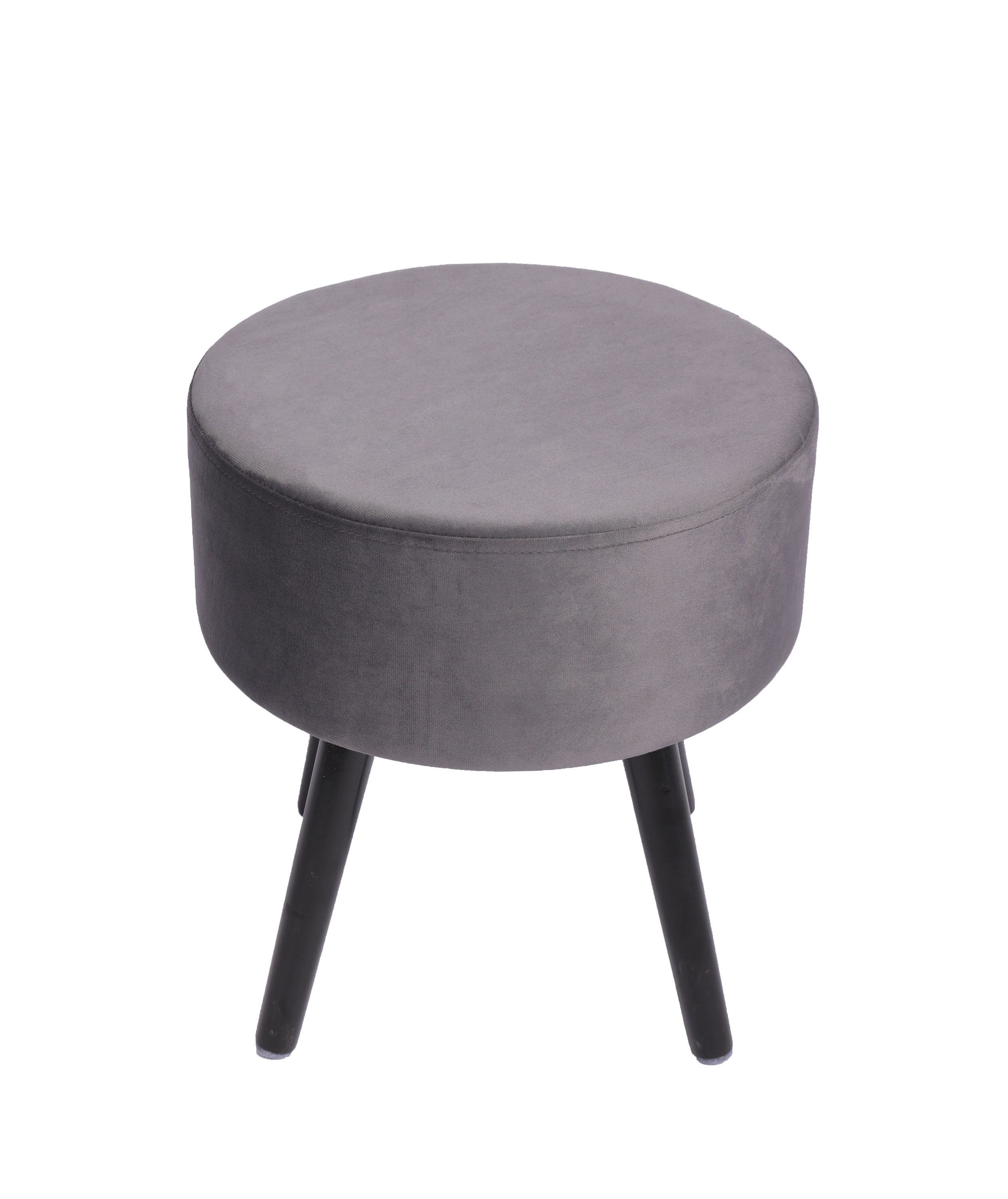 Hocker Samt anthrazit/schwarz