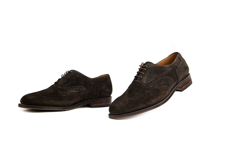 Van Bommel Broque Darkbrown Suede