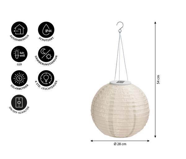 Dehner Solar-Lampion, ca. Ø28 cm