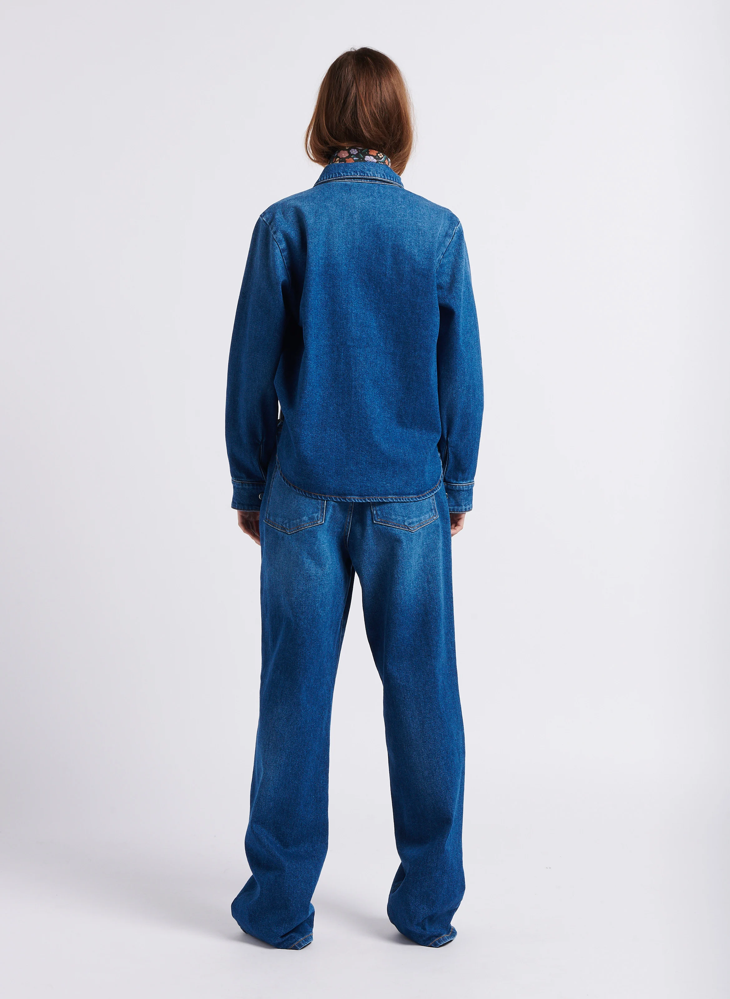 DAWN - Jean large en denim délavé | Bleu