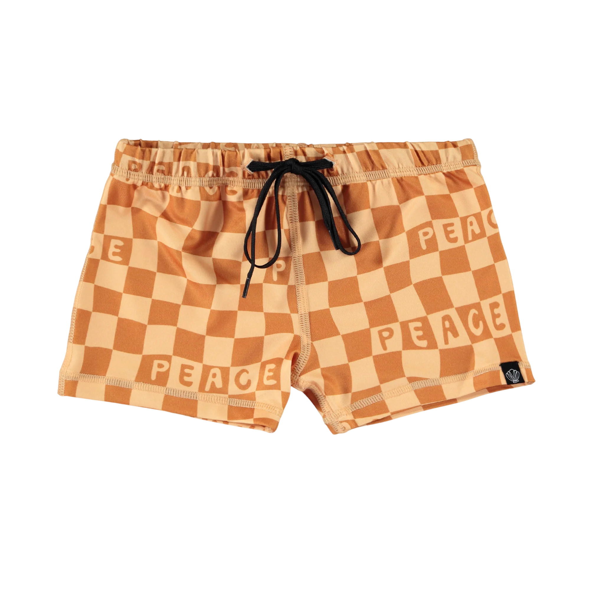 Badehose UPF 50  Checkered Peace Yellow