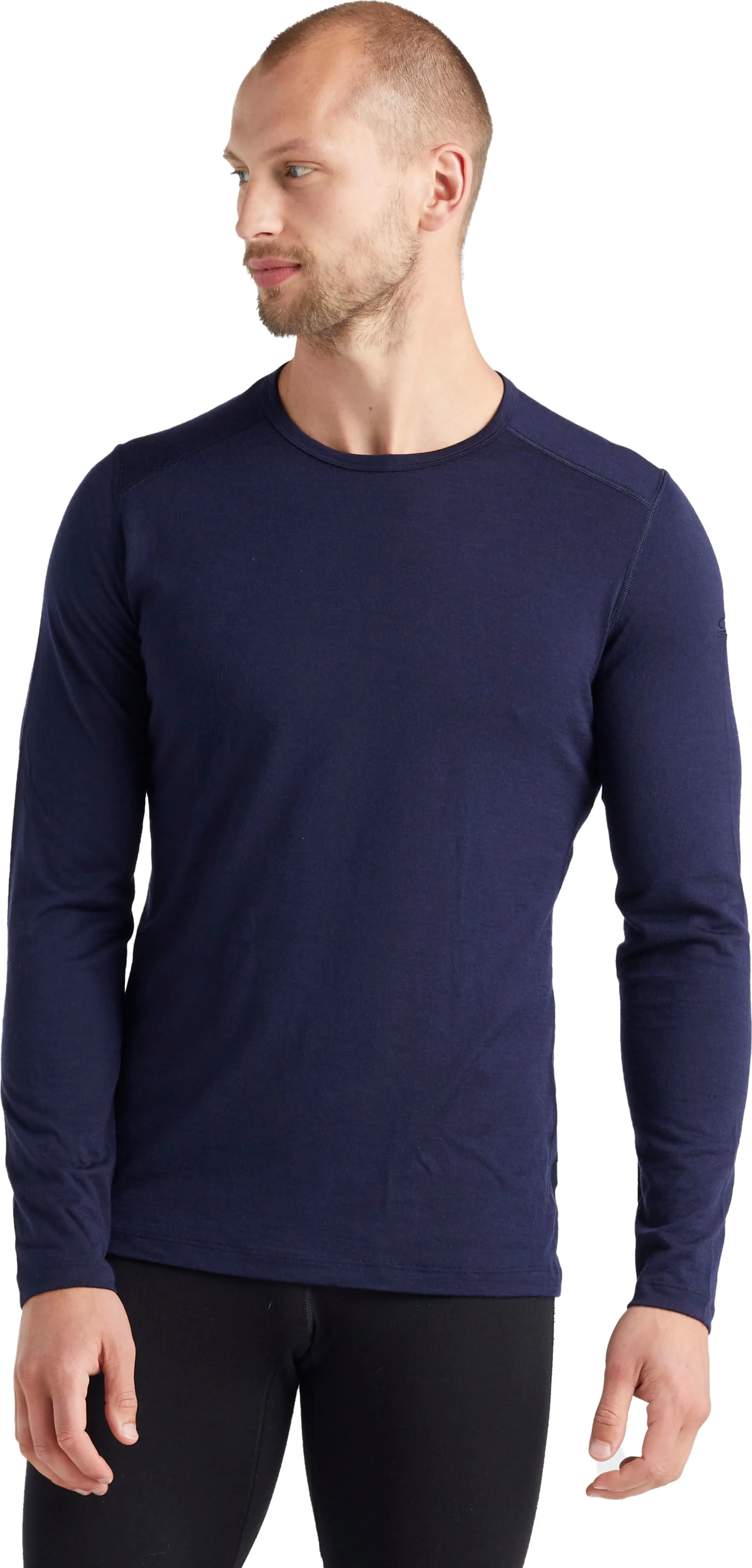 Icebreaker Men's 200 Oasis Long Sleeve Crewe Midnight Navy