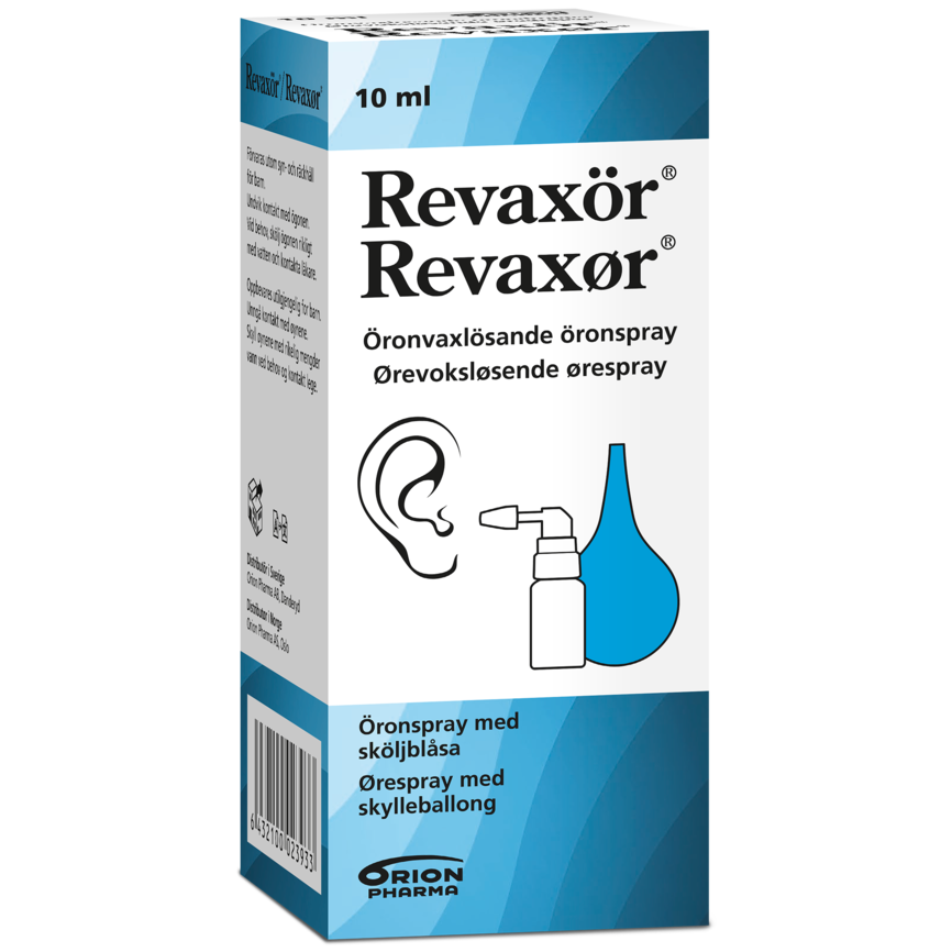 Revaxør ørevoksløsende ørespray 10ml  m/skylleballong