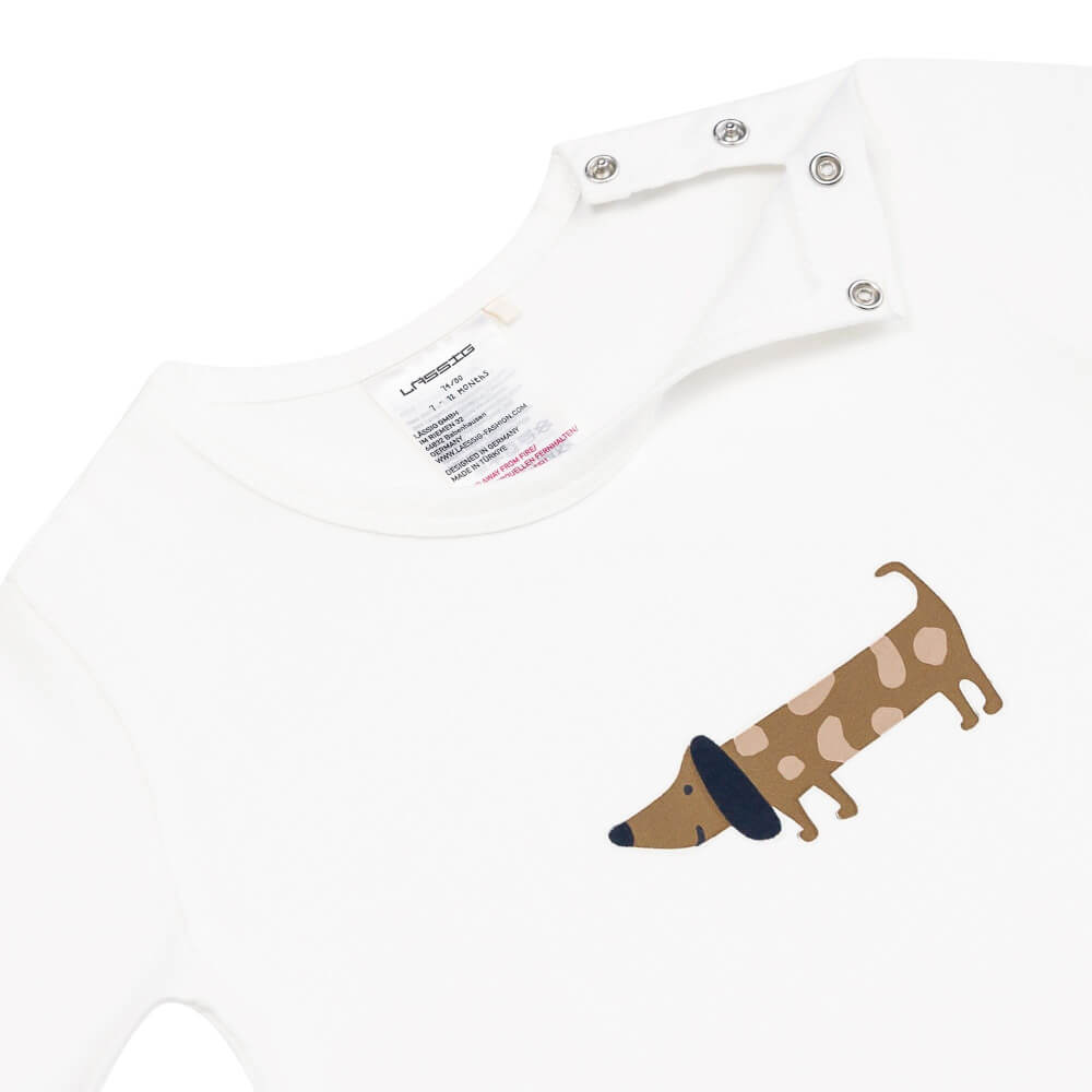 Long Sleeve Set Dog milky/navy, 74/80,