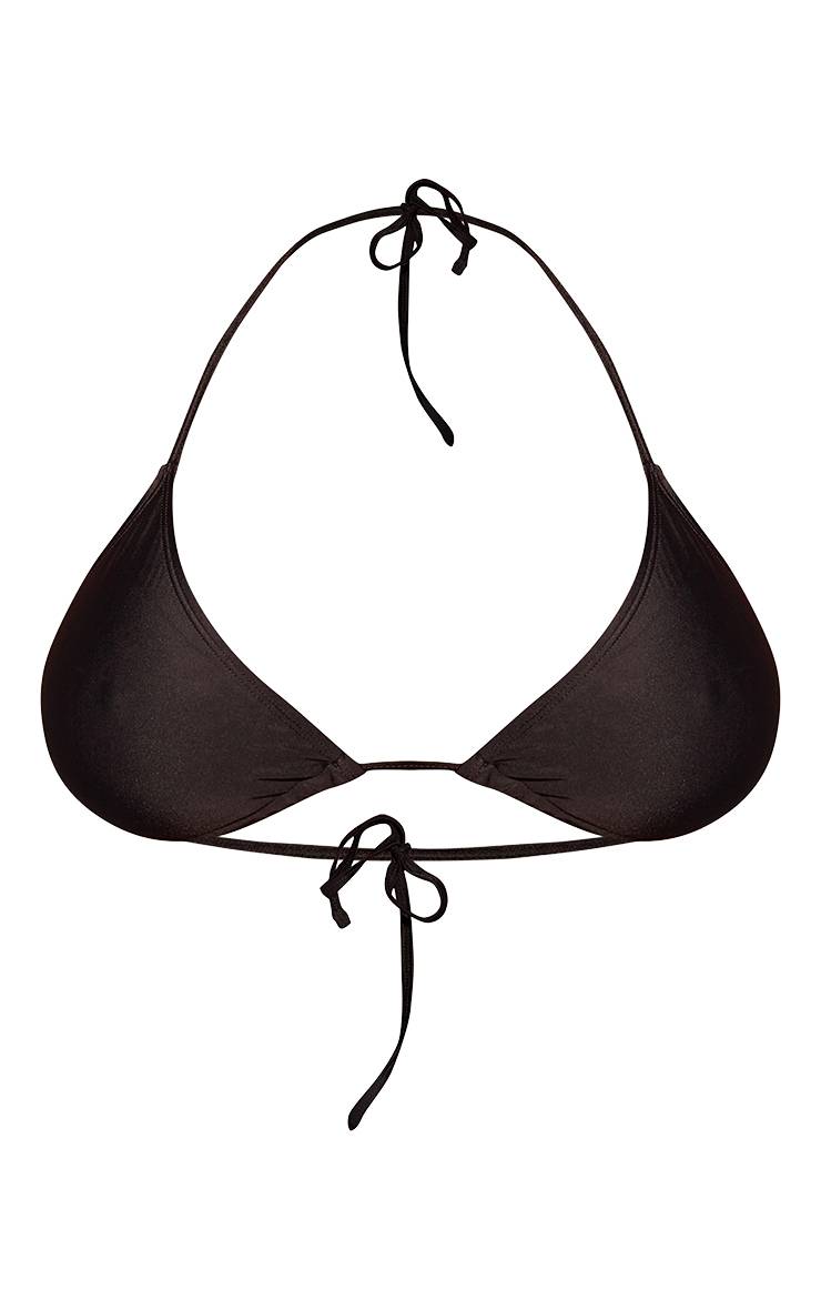 Noir Haut De Bikini Triangle Basique Grande Taille