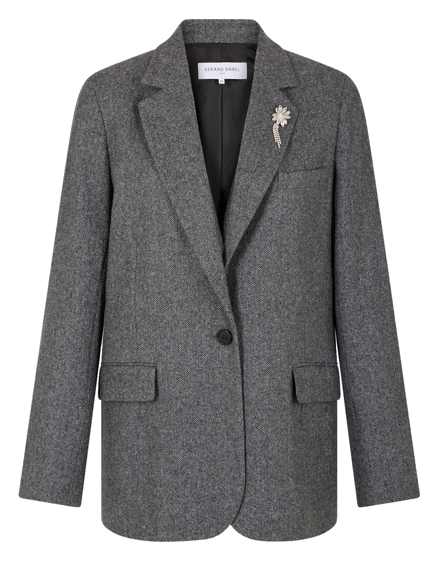 MELANIE - Veste de tailleur en laine mélangée | Gris