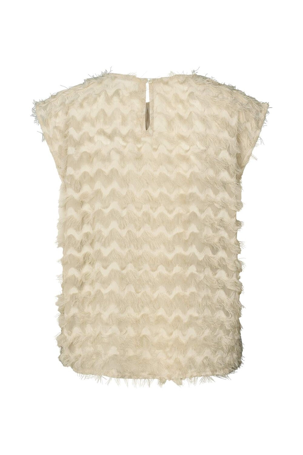 Rabens Saloner  Sanga Feathery top - Oyster
