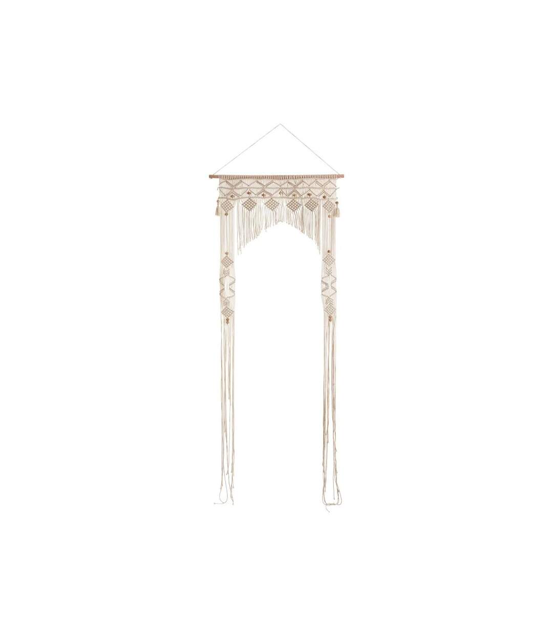 Rideau Fil Macramé Arche 90x200cm Ivoire
