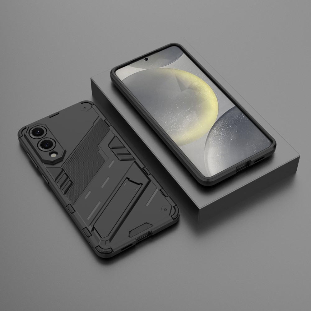 Samsung Galaxy S25 Edge Hybrid Hardcase Hülle   Kickstand Aufsteller - Schwarz