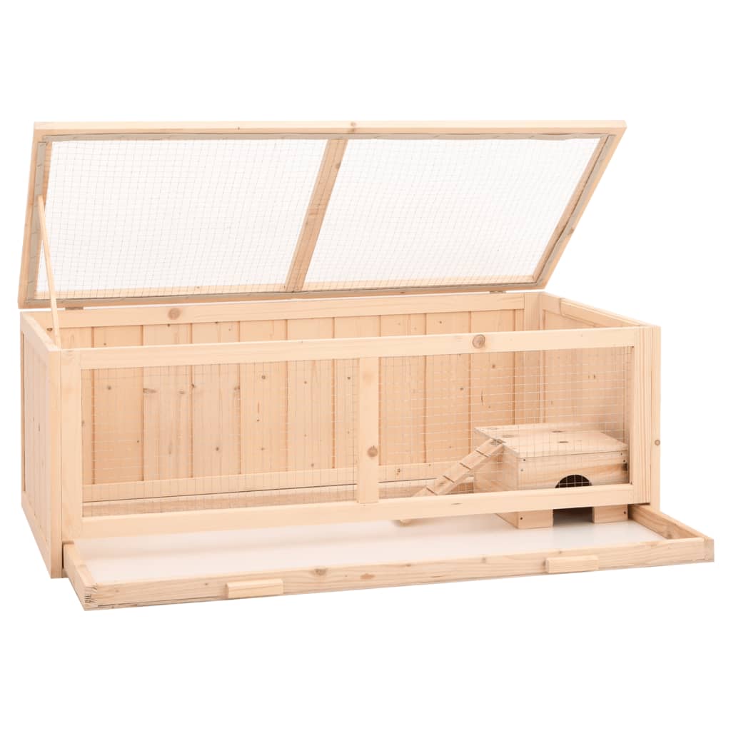 gaiola para hamster vidaXL em madeira maciça de abeto, 104x52x38 cm