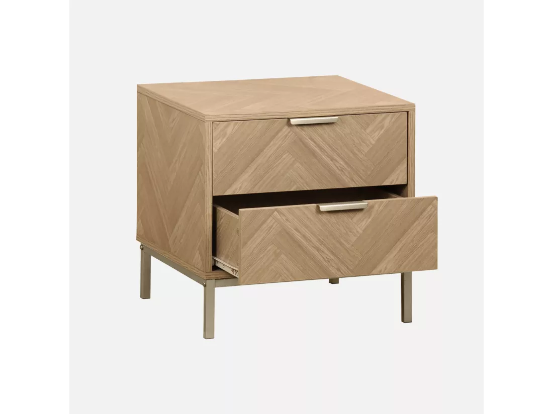 Lot de 2 tables de chevet. Budapest. deux tiroirs. L 45 x l 40 x H 45cm