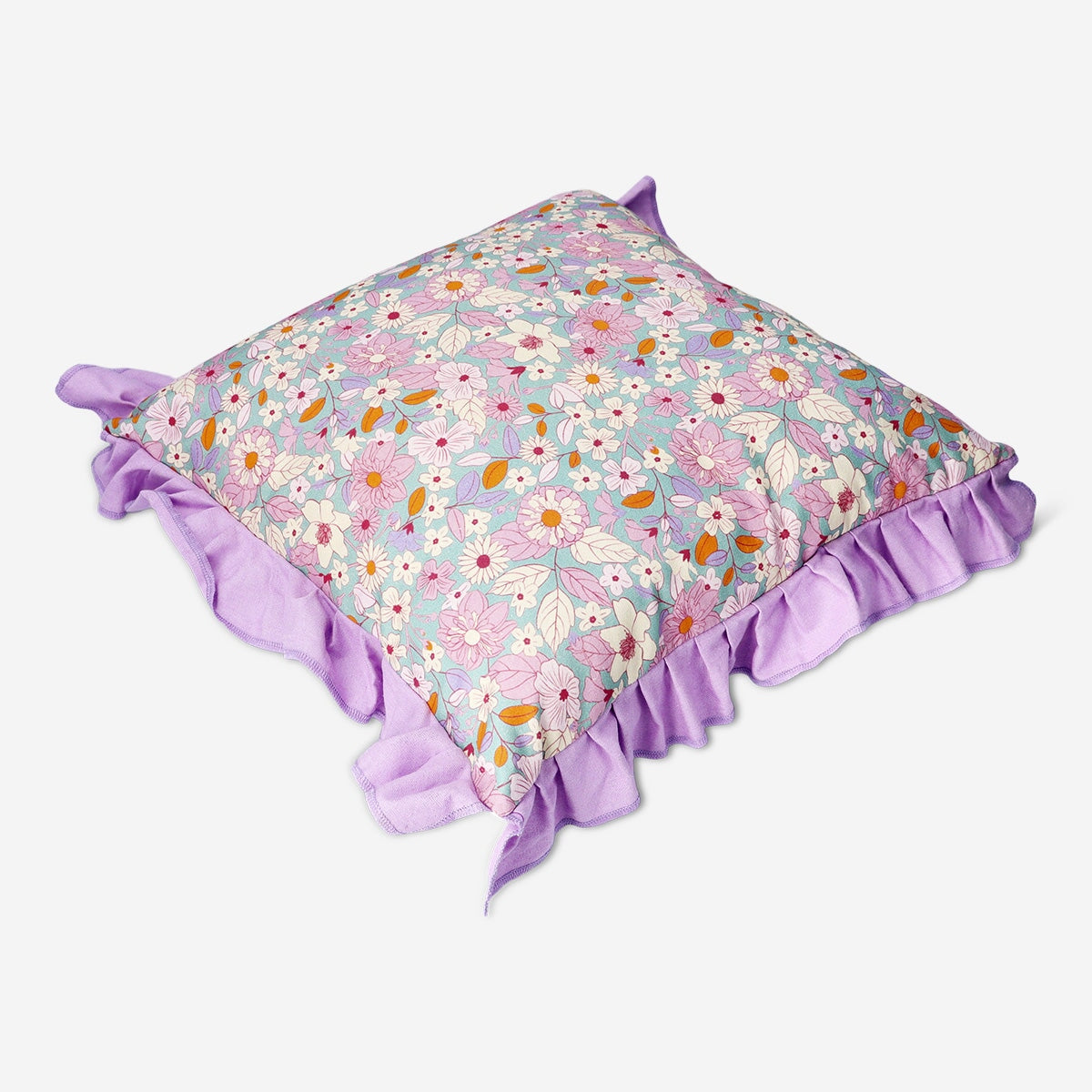 Pude med blomsterprint