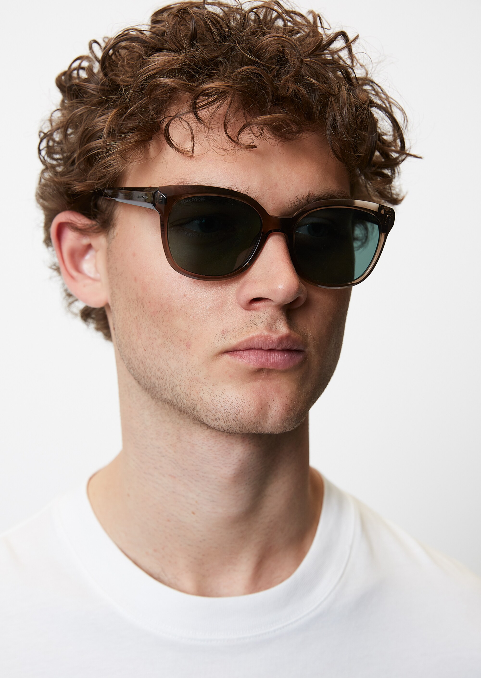Unisex-Sonnenbrille mit breitem Bio-Acetat-Rahmen