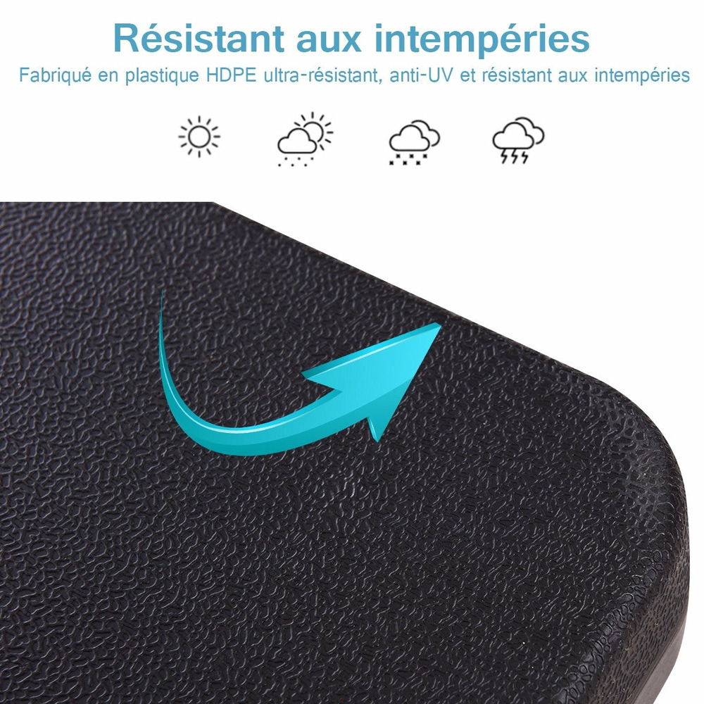 Pieds de parasols 4 bases de parasol remplissable d'eau ou de sable terrasse et jardin