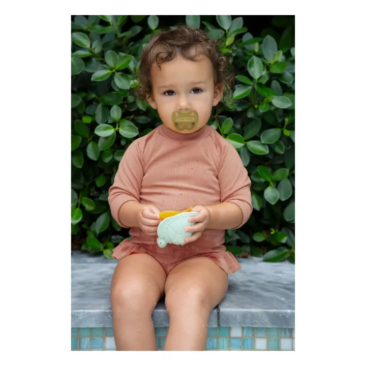 Hevea Coffret de jouets pour le bain upcyclés - Tortue & Baleine | Sauge