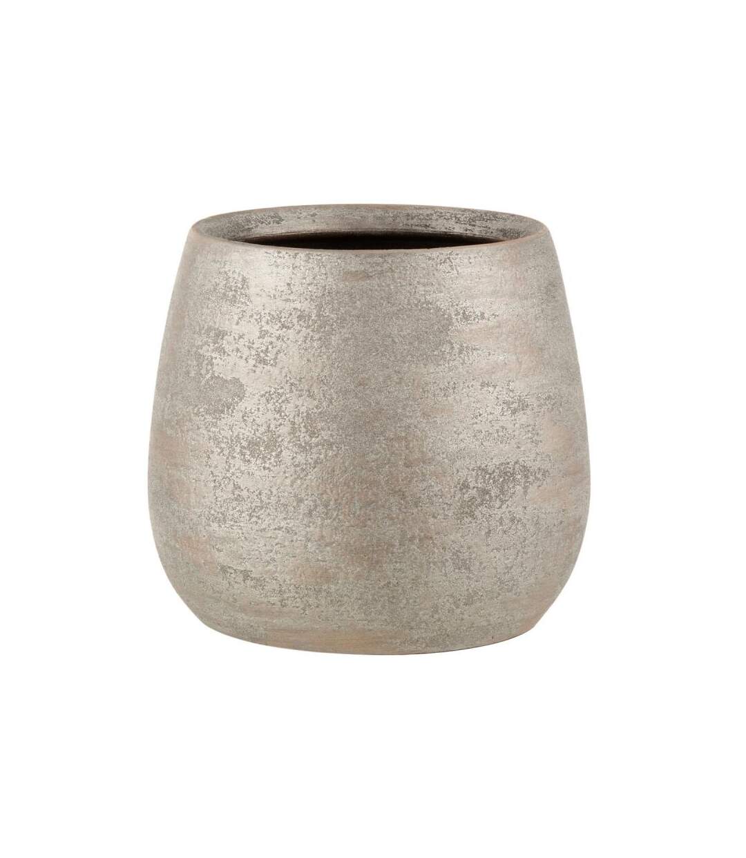 Paris Prix - Cache-pot Déco irrégulier Rugueux 23cm Argent
