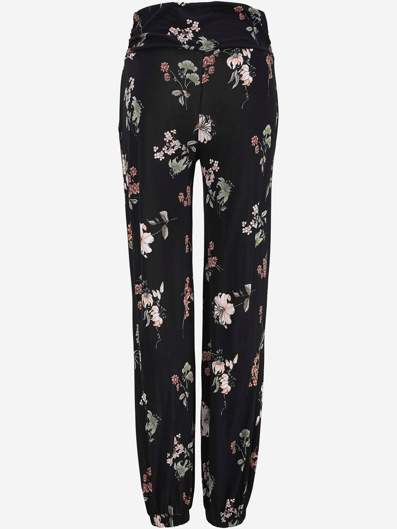Pantalon de plage pantalon en tissu léger avec motif floral