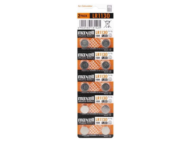 Maxell Europe LTD. Knopfzelle LR1130 , 10 Stück Typ LR1130, 10 Stück