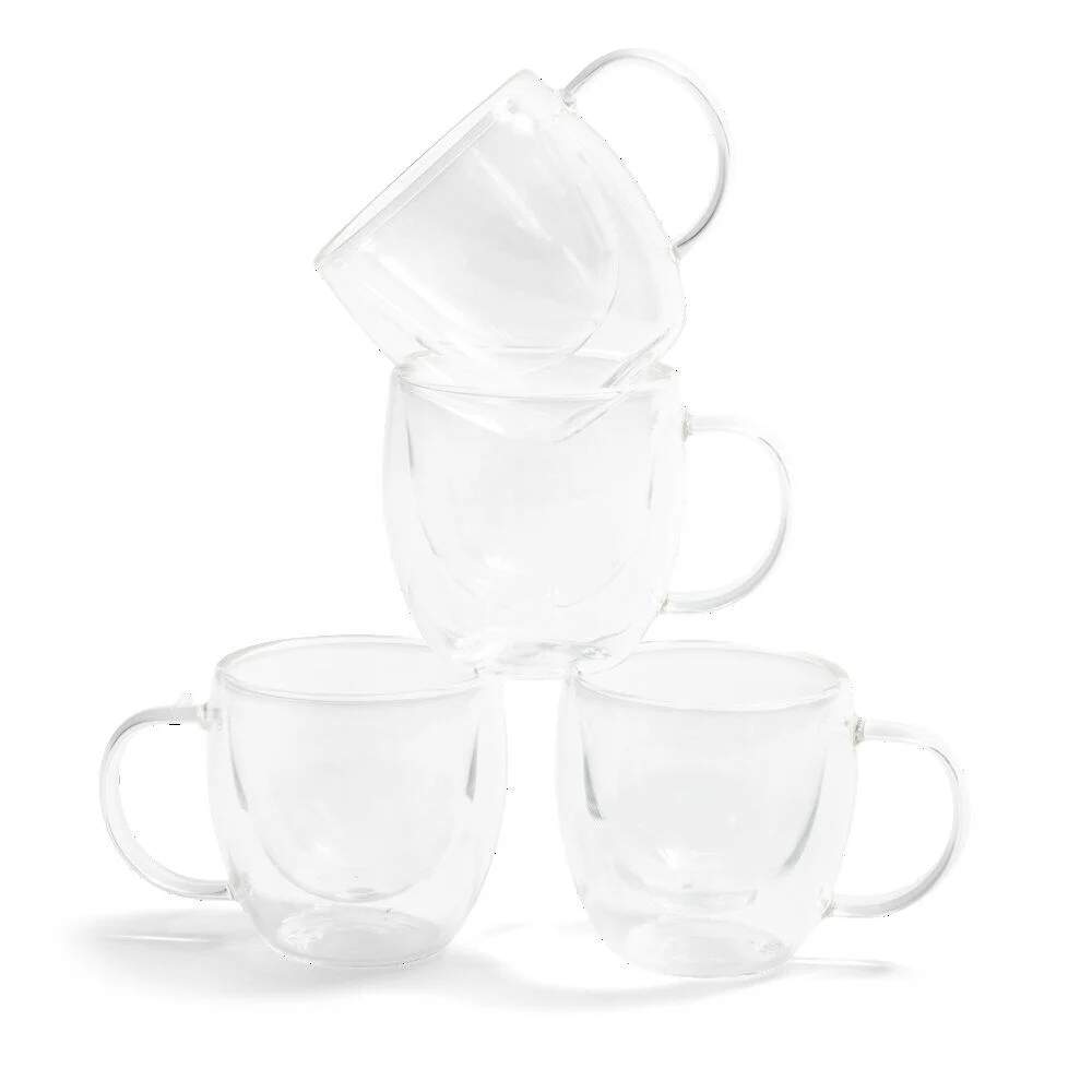 Lot de 2 tasses double paroi 80ml