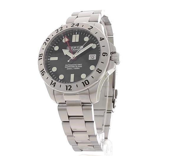 Depth Charge Stainless Steel Silvr Dial Dive Watch