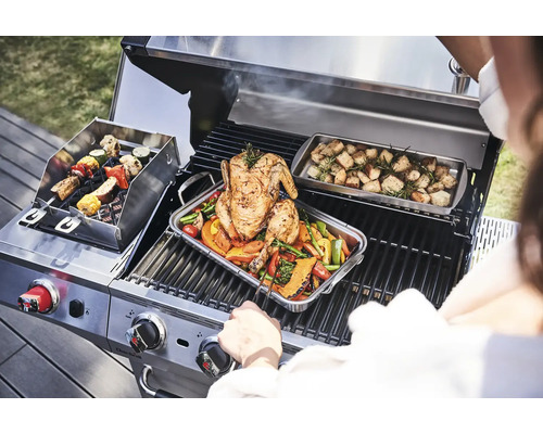 Char-Broil Advantage PRO S 4 gasgrill, gepolijst roestvrij staal, inclusief 4 branders, infraroodbrander, dekselthermometer, krachtige warmtezone