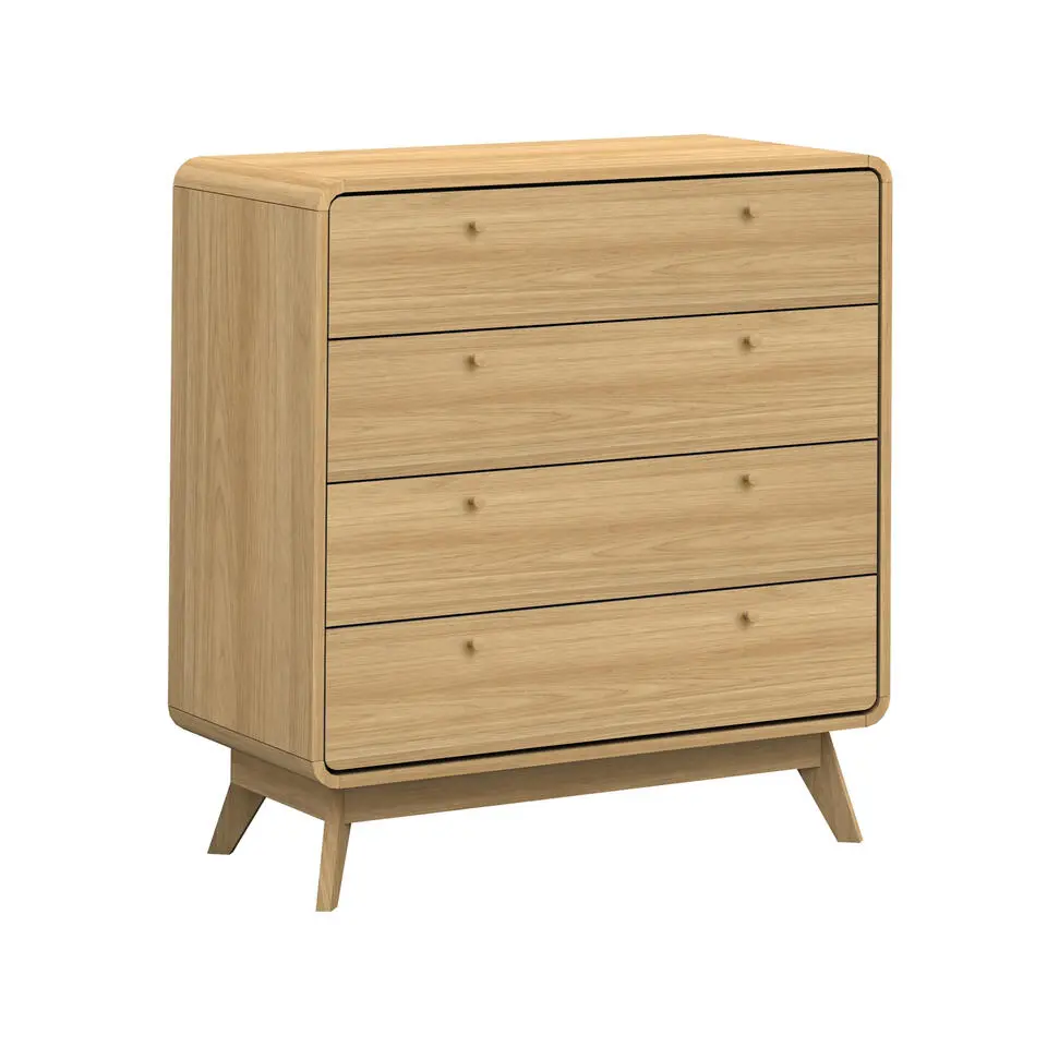 Cassie - Commode met 4 laden in eikenlook