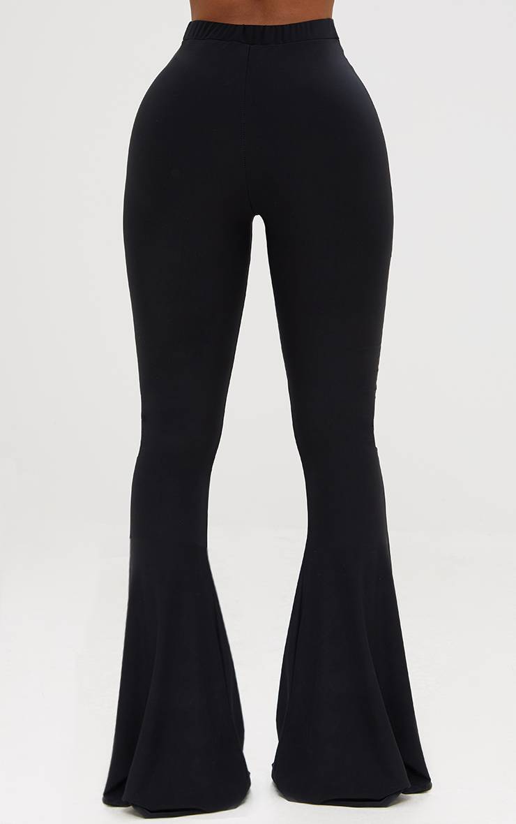 Noir Pantalon Évasé Slinky Sculptant