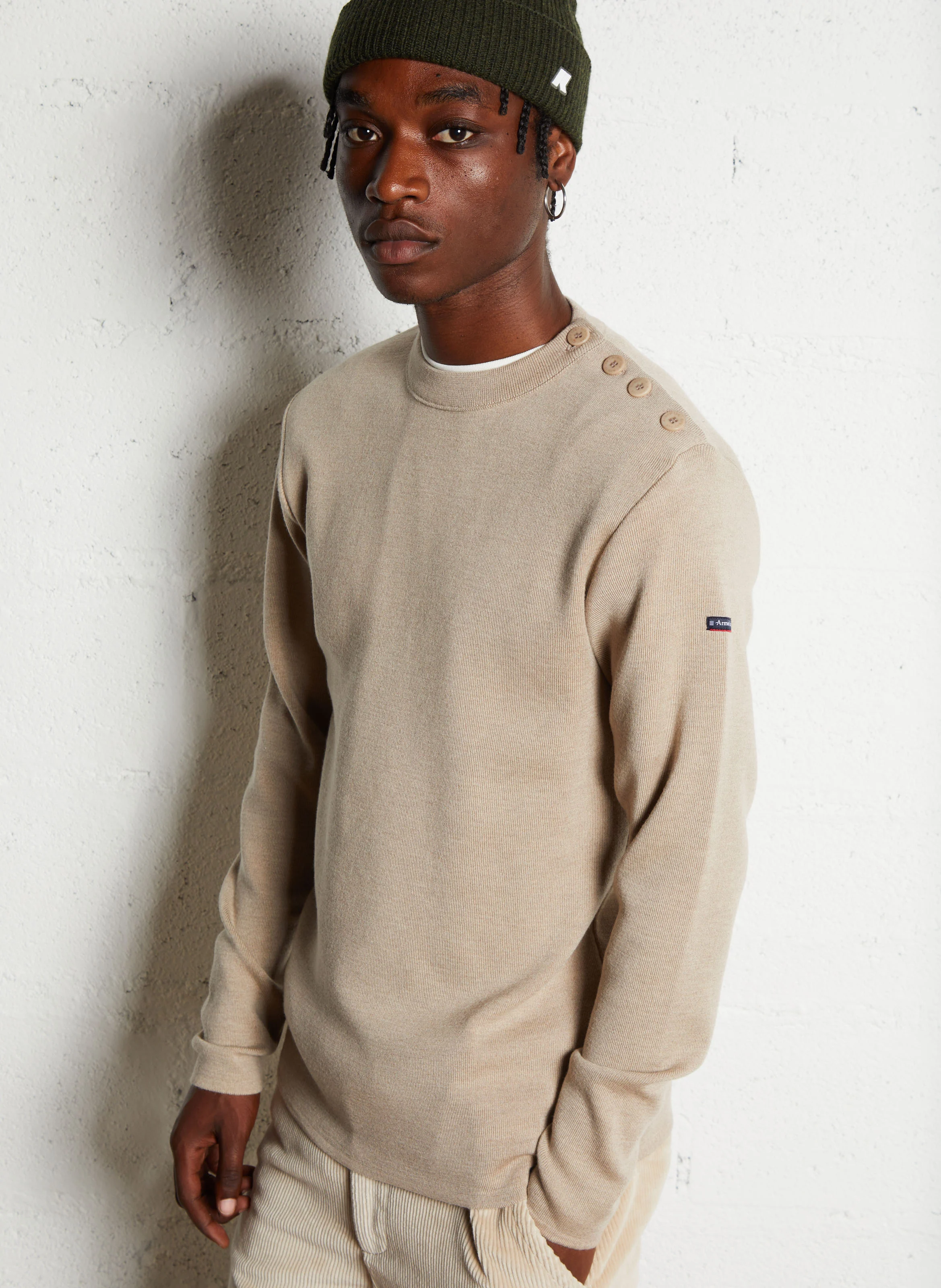 GOULENEZ - Pull col rond regular fit en laine | Multicolore