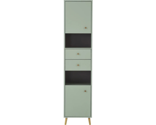 Hoge kast van Möbelpartner Bjarne, afmetingen (B x H x D): 40,3 x 180,6 x 33,1 cm, pistache