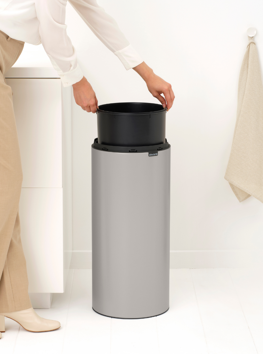 Touch Bin New afvalemmer, 30 liter, kunststof binnenemmer - Soft Grey