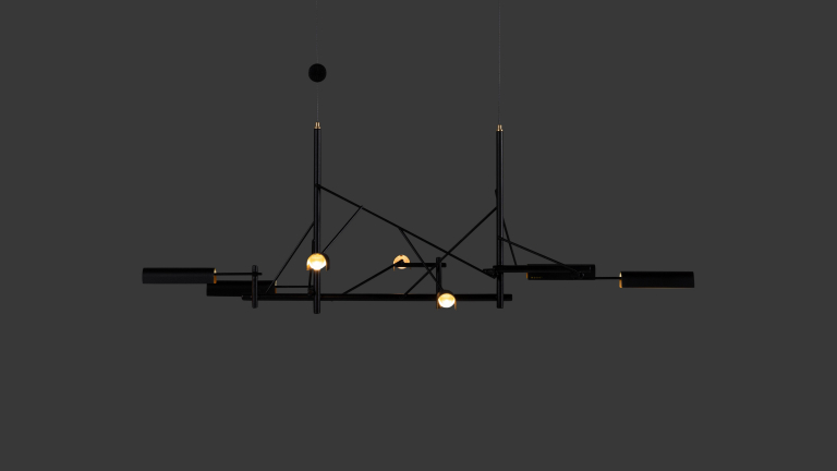 Moooi Tinkering 85 hanglamp LED zwart/messing