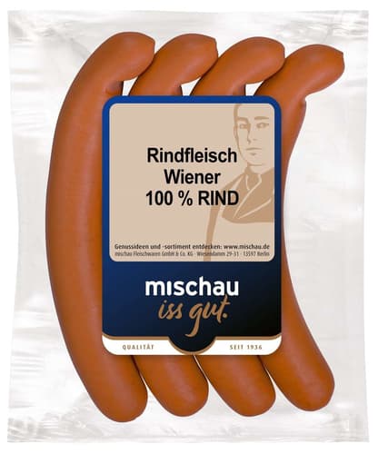 Mischau Rindfleisch Wiener 100 % Rind